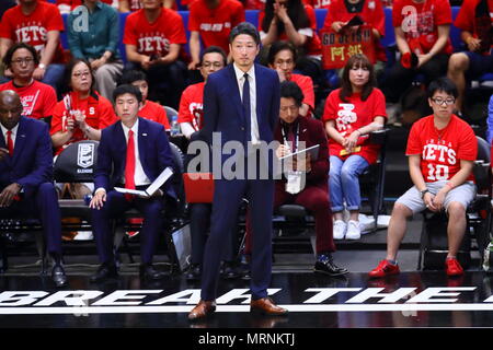 Kanagawa, Giappone. 26 Maggio, 2018. Atsushi Ono (Jet) Basket : B.campionato della lega 2017-18 gioco finale tra Alvark Tokyo 85-60 Chiba getti a Yokohama Arena di Kanagawa, Giappone . Credito: Naoki Nishimura AFLO/sport/Alamy Live News Foto Stock