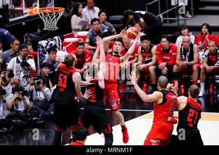 Kanagawa, Giappone. 26 Maggio, 2018. Ryumo Ono (Jet) Basket : B.campionato della lega 2017-18 gioco finale tra Alvark Tokyo 85-60 Chiba getti a Yokohama Arena di Kanagawa, Giappone . Credito: Naoki Nishimura AFLO/sport/Alamy Live News Foto Stock