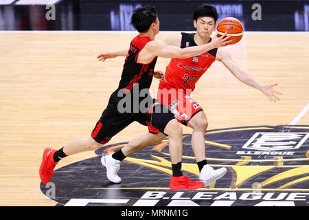 Kanagawa, Giappone. 26 Maggio, 2018. Kosuke Ishii (Jet) Basket : B.campionato della lega 2017-18 gioco finale tra Alvark Tokyo 85-60 Chiba getti a Yokohama Arena di Kanagawa, Giappone . Credito: Naoki Nishimura AFLO/sport/Alamy Live News Foto Stock