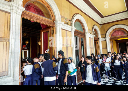 Città del Messico, Polanco, minoranza etnica latino-latina ispanica, immigrati immigrati, messicano, Bosque de Chapultepec parco forestale parque, Castillo de Chapultepe Foto Stock