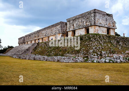 Maya di Palazzo del Governatore - Uxmal, Messico Foto Stock