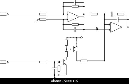 Schema elettrico - fantasy tecnologia sfondo vettoriale Illustrazione Vettoriale