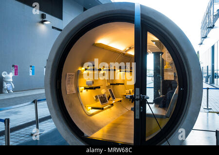 Opod nano appartamento in un tubo di calcestruzzo, piccolo alloggiamento in Hong Kong Foto Stock