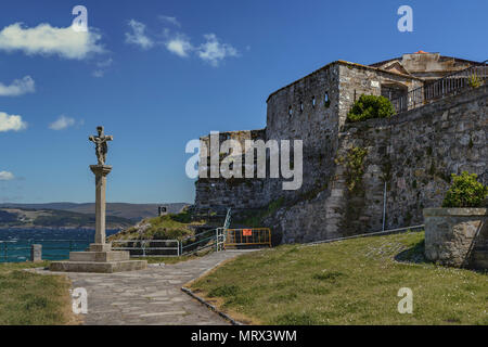 Castelo de San Carlos, Fisterra, A Coruna, Spagna, Europa Foto Stock