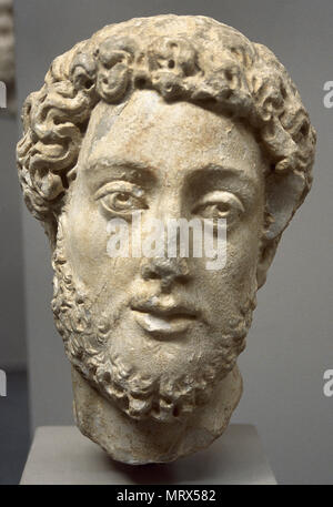 Commodo (161-192 AD). Imperatore romano (180-192 AD). Nerva-Antonine. Busto. Efeso Museo Archeologico. Selçuk, Turchia. Foto Stock