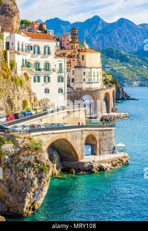 Atrani, Amalfi, Salerno, Campania, Italia. Foto Stock