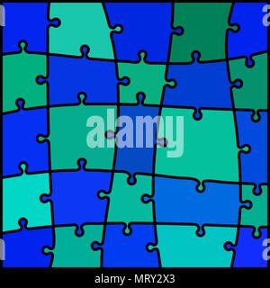 Abstract puzzle colorato sfondo - luce e un blu brillante Illustrazione Vettoriale