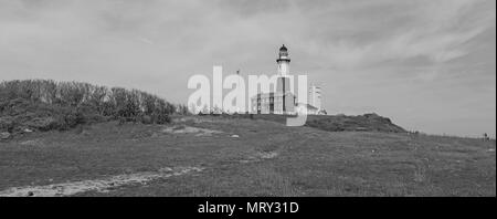 Scena costiere con il faro di Montauk nel Long Island New York Foto Stock