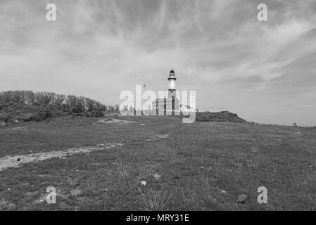 Scena costiere con il faro di Montauk nel Long Island New York Foto Stock