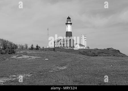 Scena costiere con il faro di Montauk nel Long Island New York Foto Stock