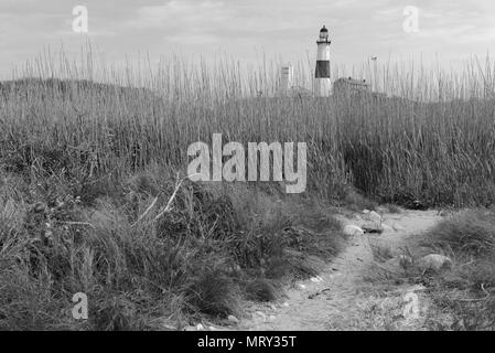 Scena costiere con il faro di Montauk nel Long Island New York Foto Stock