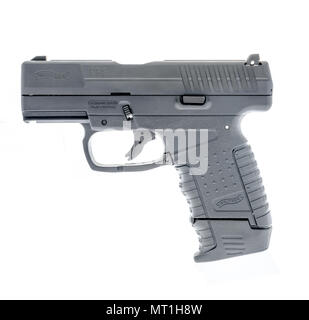 Winneconne - 18 Maggio 2018: Una Walther PPS made in Germany pistola isolato su un background. Foto Stock