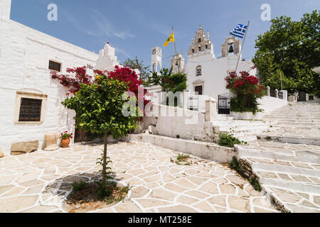 FILOTI, Grecia - Maggio 2018: Filoty vecchia chiesa di Naxos Island, Grecia. Foto Stock