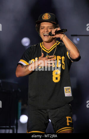 Napa California, Stati Uniti d'America. 27 Maggio, 2018. BRUNO MARTE BottleRock durante il Festival di Musica a Napa Valley Expo in Napa California Credit: Daniel DeSlover/ZUMA filo/Alamy Live News Foto Stock