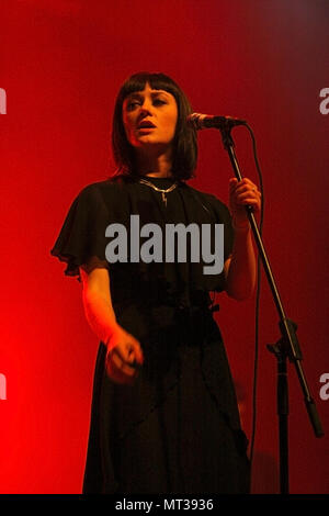 Helen Marnie cantante in Ladytron performanti a Exit festival 2005, Novi- triste, Serbia. Foto Stock