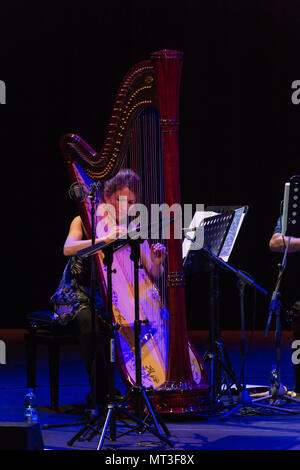 Roma, Italia. 26 Maggio, 2018. Il sassofonista e avant-garde compositore e una delle figure fondamentali del ventesimo secolo la musica ha eseguito su 26/5/2018 presso l Auditorium Parco della Musica di Roma. Con lui sul palco Taylor Ho Bynum cornet e ottone, Adam Matlock fisarmonica, Dan Peck tuba, Jacqueline Kerrod e Miriam Overloch hard. Jacqueline Kerrod Credito: Leo Claudio De Petris/Pacific Press/Alamy Live News Foto Stock