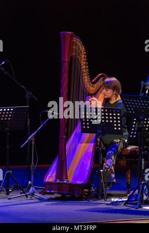 Roma, Italia. 26 Maggio, 2018. Il sassofonista e avant-garde compositore e una delle figure fondamentali del ventesimo secolo la musica ha eseguito su 26/5/2018 presso l Auditorium Parco della Musica di Roma. Con lui sul palco Taylor Ho Bynum cornet e ottone, Adam Matlock fisarmonica, Dan Peck tuba, Jacqueline Kerrod e Miriam Overloch hard. Miriam Overlach Credito: Leo Claudio De Petris/Pacific Press/Alamy Live News Foto Stock