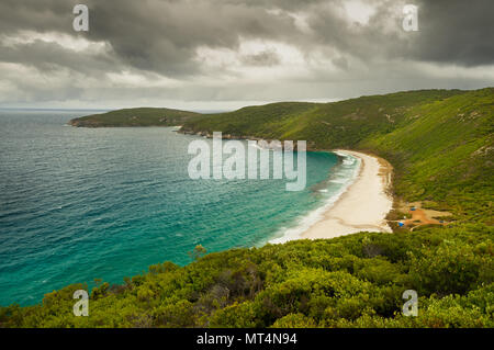 Vista sulla Spiaggia di Shelley nel West Cape Howe Parco Nazionale. Foto Stock