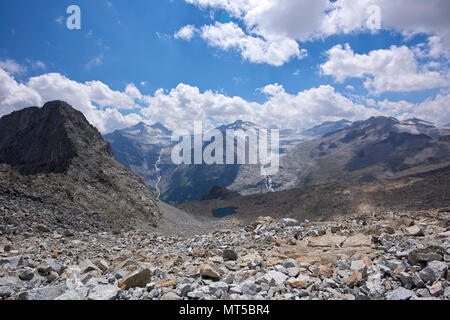 Ghiacciaio Presena (BS) Italy, l'alveo del Monte Adamello Foto Stock