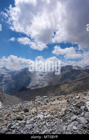 Ghiacciaio Presena (BS) Italy, l'alveo del Monte Adamello Foto Stock