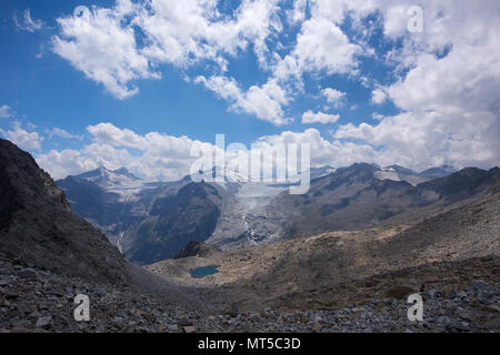 Ghiacciaio Presena (BS) Italy, l'alveo del Monte Adamello Foto Stock