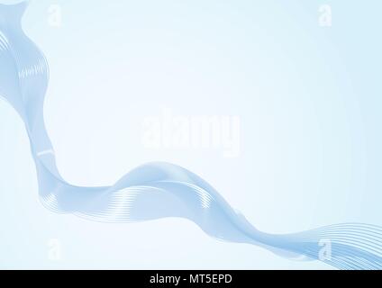 Abstract blu onda colore sfondo stile. Illustrazione Vettoriale