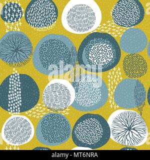 Abstract boho fashion style seamless pattern sfondo con tribale elementi di forma. Ideale per il disegno di tessuto, carta per la stampa e il web sullo sfondo. EPS10 vecto Illustrazione Vettoriale