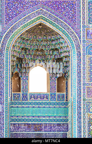 Vista sui mosaici della moschea in Iran Foto Stock