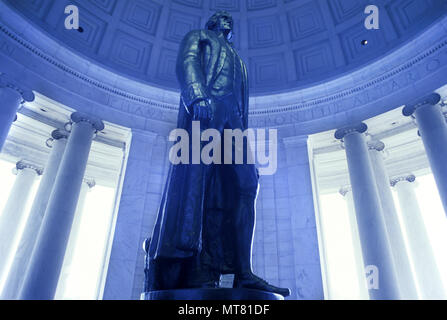 1988 storico Thomas Jefferson statua Jefferson Memorial WASHINGTON DC STATI UNITI D'AMERICA Foto Stock