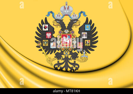 L'imperatore di Russia Imperial Standard (1858-1917). 3D'illustrazione. Foto Stock