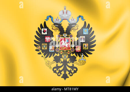 L'imperatore di Russia Imperial Standard (1858-1917). 3D'illustrazione. Foto Stock