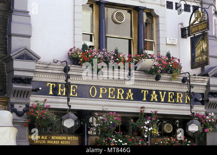 1988 opera storica taverna Public House Covent Garden Londra Inghilterra REGNO UNITO Foto Stock