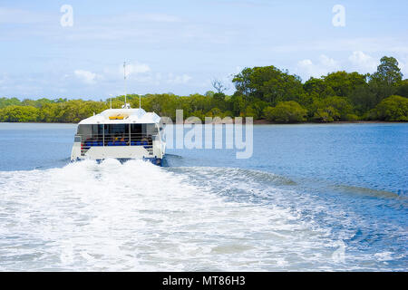 A sud di Brisbane, l'isola i traghetti sono il solo collegamento tra le isole e la terraferma.Le quattro isole sono Russell isola,l'Isola d'agnello,Karragarra Foto Stock