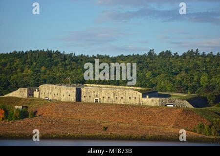 Fort Knox sito storico dello Stato, situato sulla sponda occidentale del fiume Penobscot nella città di prospettiva, Maine, Stati Uniti d'America. Foto Stock