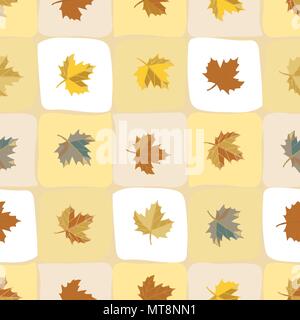 Foglie di acero seamless sfondo pattern Illustrazione Vettoriale