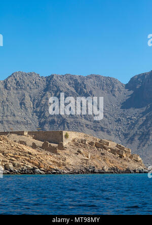 Isola del telegrafo, Governatorato Musandam, Khasab, Oman Foto Stock