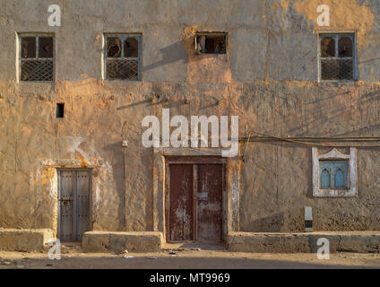 Vecchia casa, Dhofar Governatorato, Mirbat, Oman Foto Stock