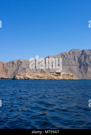 Isola del telegrafo, Governatorato Musandam, Khasab, Oman Foto Stock