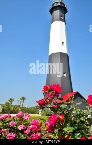 Tybee Island stazione Luce faro. Viaggio in Georgia e esplorare la costa. Un sacco di storia qui! Foto Stock