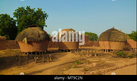 Vista panoramica di Bkonni villaggio di Hausa persone vicino a Tahoua, Niger Foto Stock