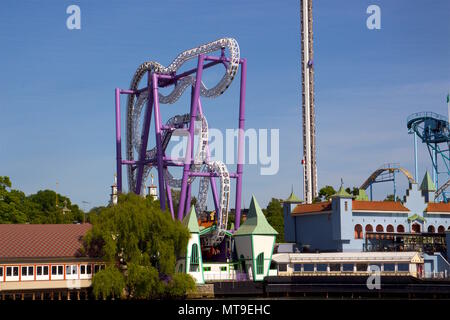 Il divertimento parco tematico Tivoli Gröna Lund (Luna Park) in Djugarden, Stoccolma, Svezia Foto Stock