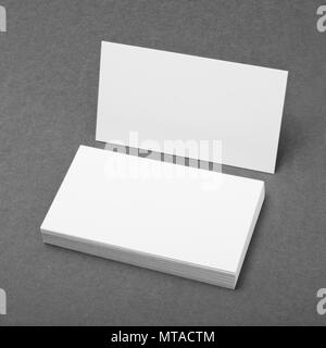 Identity design, modelli aziendali, azienda stile, blank business cards su sfondo grigio Foto Stock