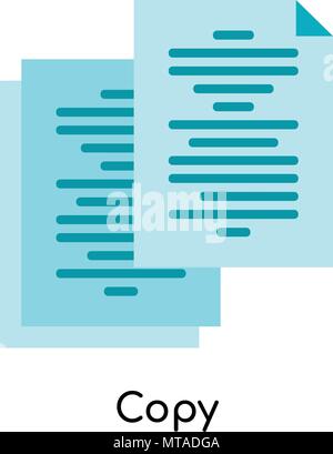 Icona Copia isolati su sfondo bianco per il web e mobile app design Illustrazione Vettoriale