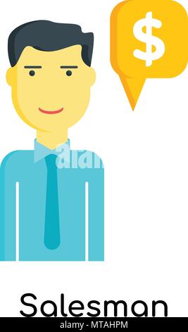 Icona venditore isolati su sfondo bianco per il web e mobile app design Illustrazione Vettoriale