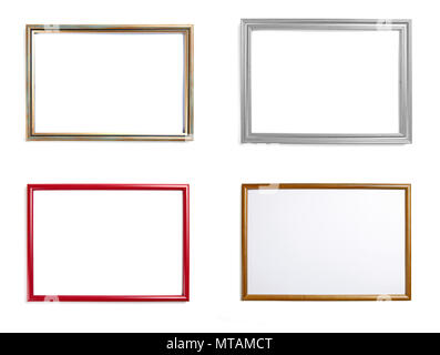 Set di cornici per quadri o fotografie su sfondo bianco Foto stock - Alamy