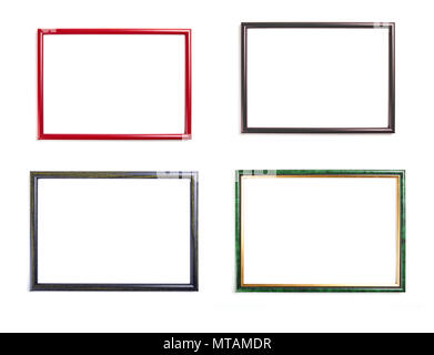 Set di cornici per quadri o fotografie su sfondo bianco Foto stock - Alamy