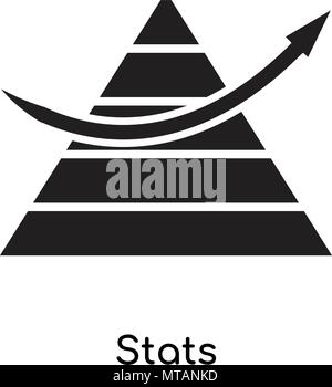 Icona di stats isolati su sfondo bianco Illustrazione Vettoriale