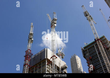 Costruzione di opere su edifici alti in Londra Foto Stock