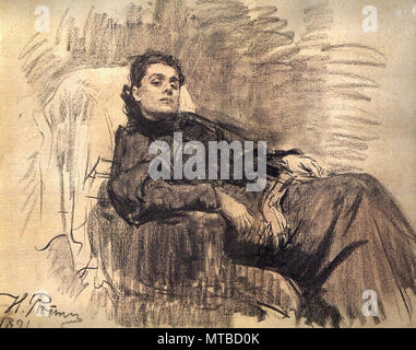 Repin Ilja - Ritratto dell'attrice Eleonora Duse Foto Stock