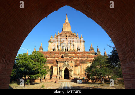 Htilominlo Pagoda di Bagan, Myanmar Foto Stock